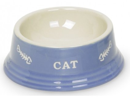Nobby Cat keramická miska 14 x 4,8 cm modrá 140ml  Pěkná keramická miska pro kočky