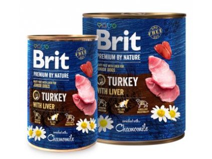 Brit Premium Dog by Nature konzerva Turkey & Liver masové kvalitní konzervy pro psy