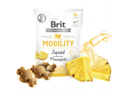 Brit Care Dog Functional Snack Mobility Squid 150g  Lahodné a výživové masové pamlsky pro psy