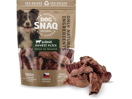 DOG SNAQ - Hovězí plíce sušené 200g  100% přírodní pamlsek pro psy a kočky