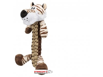 Tiger, plyšový tygr, 32cm  kvalitní pevná hračka pro psy