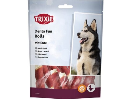 TRIXIE DENTAfun MINI žvýkací tyčinky s kachním masem 6 cm 120 g  100%přírodní pamlsek pro psy a jako prevence proti zubnímu kamení a pro posílení žvýkacích svalů