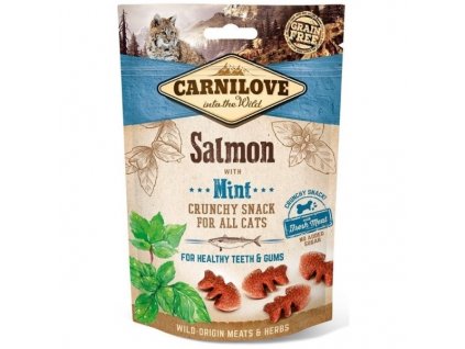 Carnilove Cat Crunchy Snack Salmon&Mint 50g  sleva při registraci pro zákazníky