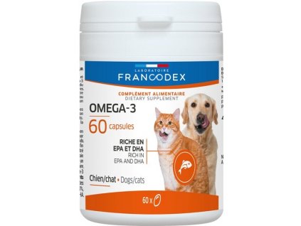 Francodex Omega 3 Capsules pes, kočka 60tab  sleva 2% při registraci
