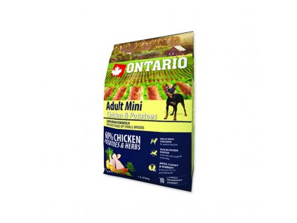 ONTARIO Dog Adult Mini Chicken & Potatoes & Herbs 6,5kg  Pro registrované věrnostní slevy