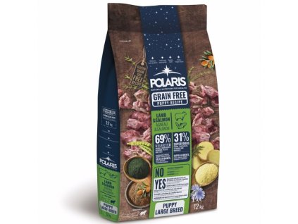 Polaris GF pes puppy Large jehně, losos 12kg  + Dárek Hovězí konzerva 415g ZDARMA