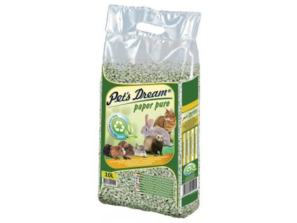 Pelety JRS Pet`s Dream Paper Pure - papírová podestýlka 10 l (4,8 kg)