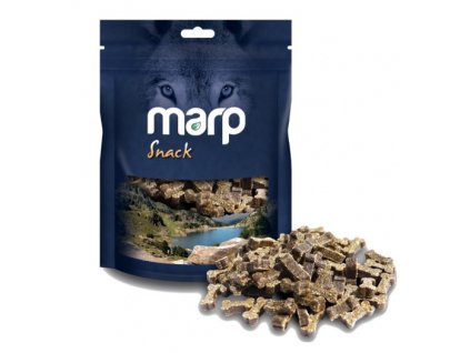 Marp Snack - pamlsky s hovězím masem 150g  100% kvalitní český sušený pamlsek, který zachovává v sobě vitamíny a vše potřebné. Zároveň přispívá ke zdravějšímu chrupu