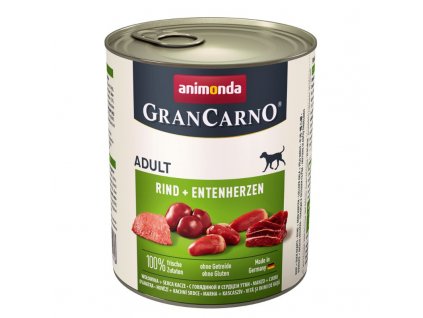Animonda Gran Carno Adult hovězí, kachní srdce - velká balení