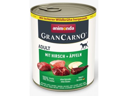 GRANCARNO Adult - jelení maso + jablka 800g + výhodné balení