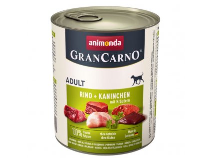 GRANCARNO Adult - králík + bylinky 800g + výhodné balení