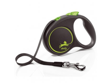 Vodítko FLEXI Black Design L pásek 5m/50kg zelená NEW