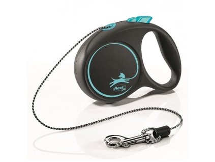 Vodítko FLEXI Black Design XS lanko 3m/8kg modrá NEW