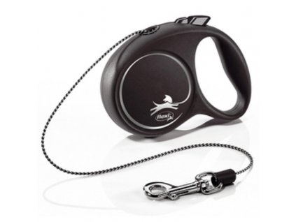 Vodítko FLEXI Black Design XS lanko 3m/8kg stříbrnáNEW