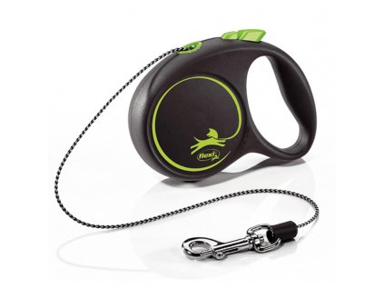 Vodítko FLEXI Black Design XS lanko 3m/8kg zelená NEW
