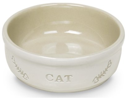 Nobby Cat keramická miska 13,5 cm bílá 250ml