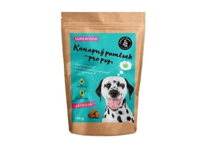 Konopný pamlsek pro psy - játrová příchuť 100g