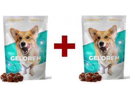 Geloren Dog S-M dog žvýkací gelové tablety - sáček 2x60 tbl (360g) - výhodné balení  výhodné balení 2 kusů