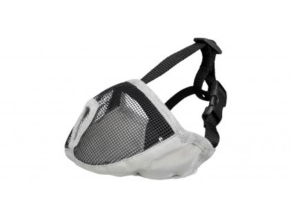 Náhubek pro krátkonosá plemena, polyester S-M 31 cm šedý