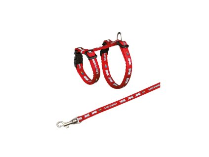 Postroj s vodítkem pro králíka, motiv BABY BUNNY 20-33 cm/8 mm, 1,25m
