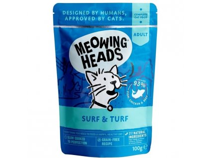 MEOWING HEADS Cat Surf & Turf kapsička 100g