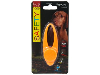 Přívěsek DOG FANTASY LED silikon oranžový 8cm 1ks