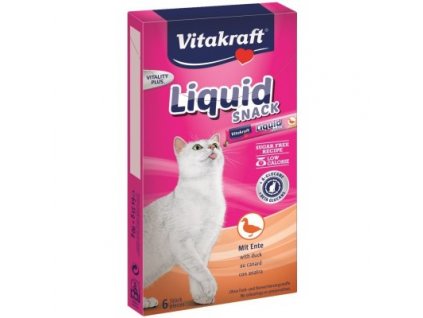 Vitakraft snack cat Liguid kachna + ß-glucan 6 x 15 g