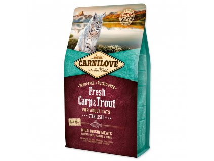 CARNILOVE Fresh Carp & Trout Sterilised for Adult cats  2kg