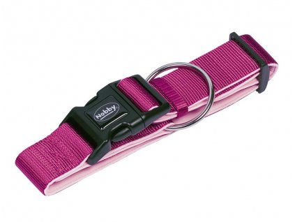 Nobby CLASSIC PRENO extra široký obojek neoprén malina L 32-45cm/38mm
