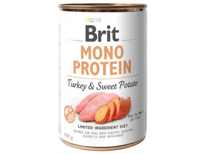 Brit Dog konz Mono Protein Turkey & Sweet Potato 400g