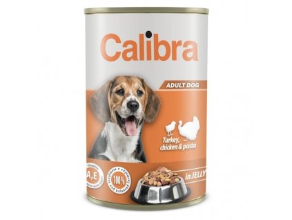 Calibra Dog konzerva Turkey,chicken&pasta in jelly 1240g