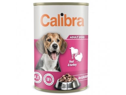 Calibra Dog konzerva Veal&turkey in gravy 1240g