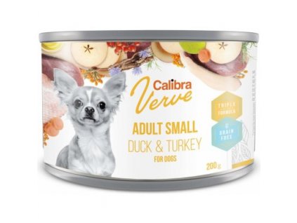 Calibra Dog Verve konzerva GF Adult Small Duck&Turkey 200g