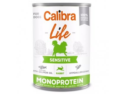 Calibra Dog Life  konzerva Sensitive Rabbit 400g