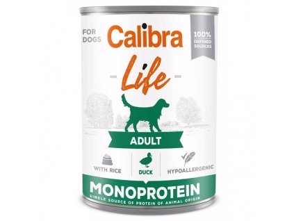 Calibra Dog Life konzerva Adult Duck with rice 400g