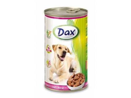 Dax Dog kousky telecí, konzerva 1240 g - bal. 11+1 zdarma