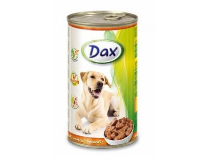 Dax Dog kousky drůbeží, konzerva 1240 g - bal. 11+1 zdarma