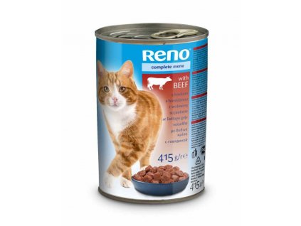 RENO Cat hovězí, kousky 415 g - bal. 23+1 zdarma