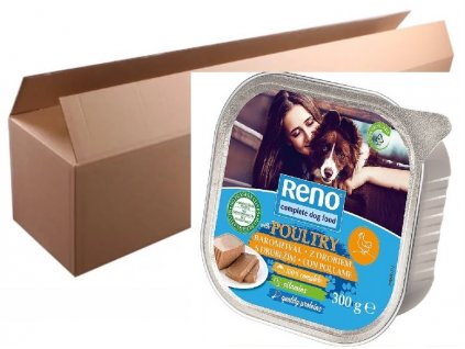 RENO Dog drůbeží, vanička 300 g - bal. 8+1 zdarma