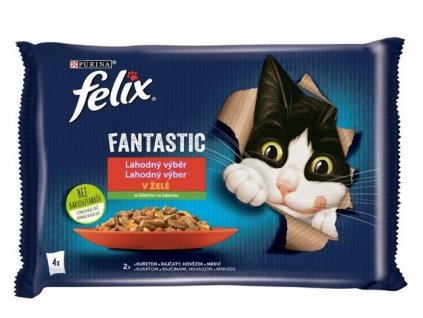 Felix cat kapsičky-Fantastic Multipack masový výběr +zelen. 4 x 85 g