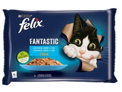 Felix cat kapsičky-Fant.Multipack mořské hody v želé 4 x 85 g