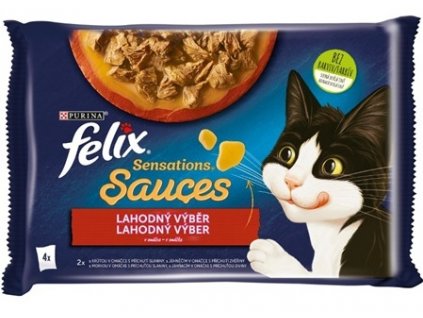 Felix cat kapsičky-Sensations Sauce Surpr.Multipack krůta, jehněčí 4 x 85 g