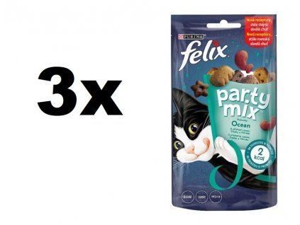 Felix snack cat -Party Mix Ocean Mix 3x 60 g