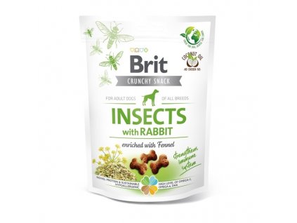 Funkční pamlsky Brit Care Dog Insects with Rabbit & Fennel 200 g