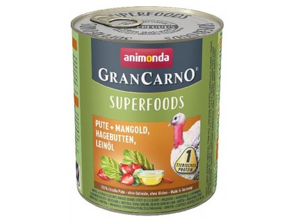 Animonda Gran Carno Superfoods krůta,mangold,šípky,lněný olej 6x800g
