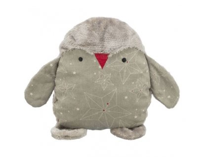 Xmas PENGUIN - vánoční plyšový tučňák bez zvuku, 24 cm, látka/plyš