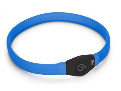Obojek Visio Light LED USB nabíjecí modrý 65cm KARLIE - lze upravit velikost