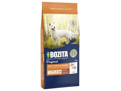 Bozita Dog Adult Sensitive Skin & Coat 12kg + Dárek Hovězí konzerva 415g ZDARMA