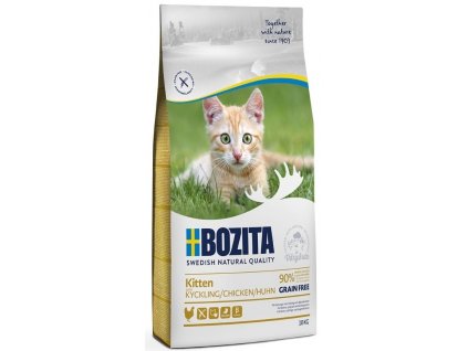 Bozita Cat Kitten GF 10 kg  + Dárek Hovězí masová kapsička Dax 100g ZDARMA