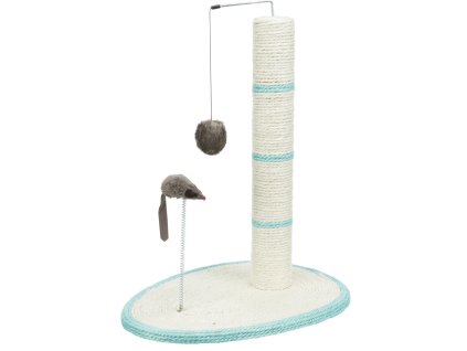 Škrábadlo válec 50cm+míč, myš+pružina na podestě 40x30c